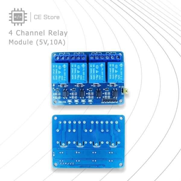 4 Channel Relay Module (5V,10A)