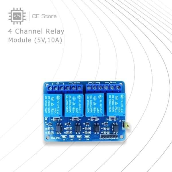 4 Channel Relay Module (5V,10A) - Image 3