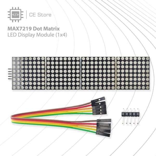 MAX7219 Dot Matrix LED Display Module (1x4) - Image 2