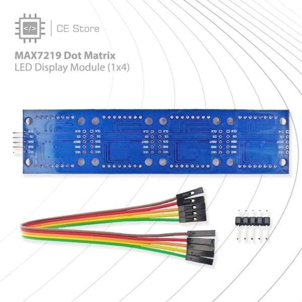 MAX7219 Dot Matrix LED Display Module (1x4) - Image 3