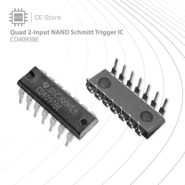 CD4093BE Quad 2-Input NAND Schmitt Trigger IC