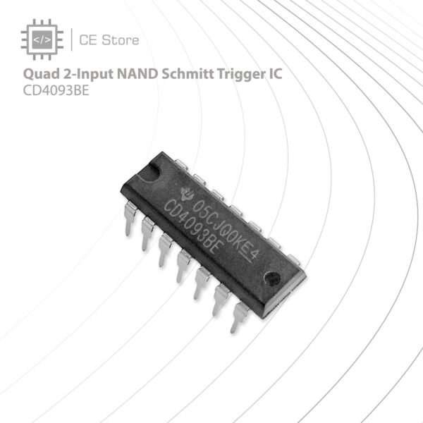 CD4093BE Quad 2-Input NAND Schmitt Trigger IC - Image 2