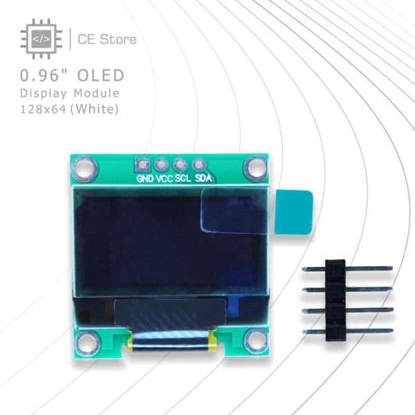 0.96 OLED Display Module (128x64) (White) - Image 2