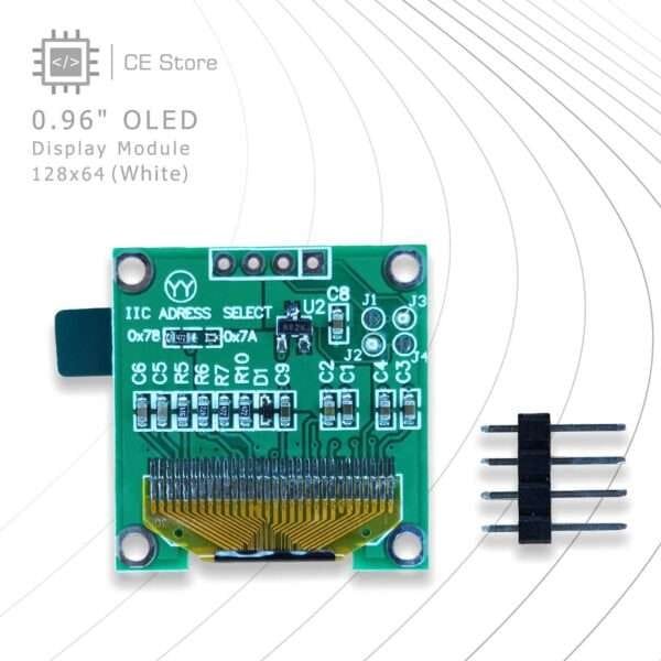 0.96 OLED Display Module (128x64) (White) - Image 3