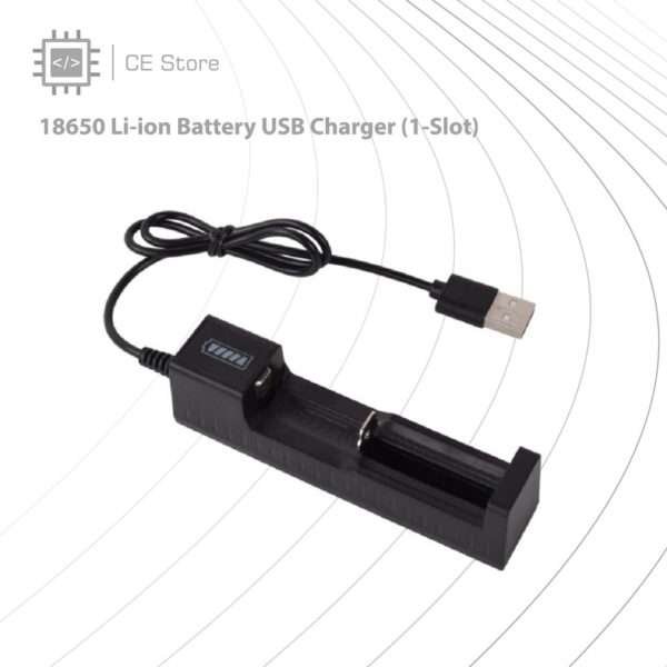 18650 Li-ion Battery Charger USB (1-Slot) - Image 2