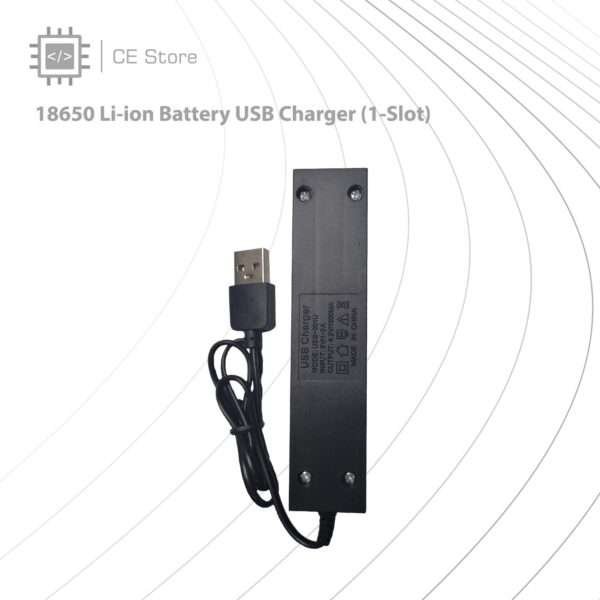 18650 Li-ion Battery Charger USB (1-Slot) - Image 3