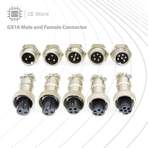 GX16 Male and Female Connector