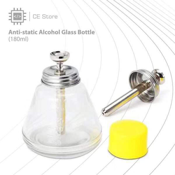 Anti-static Alcohol Glass Bottle  (180ml)