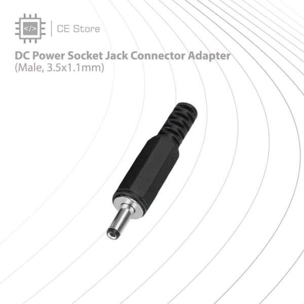 DC Power Socket Jack Connector Adapter(Male, 3.5x1.1mm)