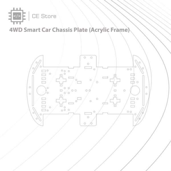 4WD Smart Car Chassis Plate (Acrylic Frame) - Image 2