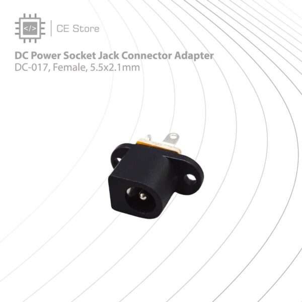 DC Power Socket Jack Connector Adapter (DC-017, Female, 5.5x2.1mm) - Image 2