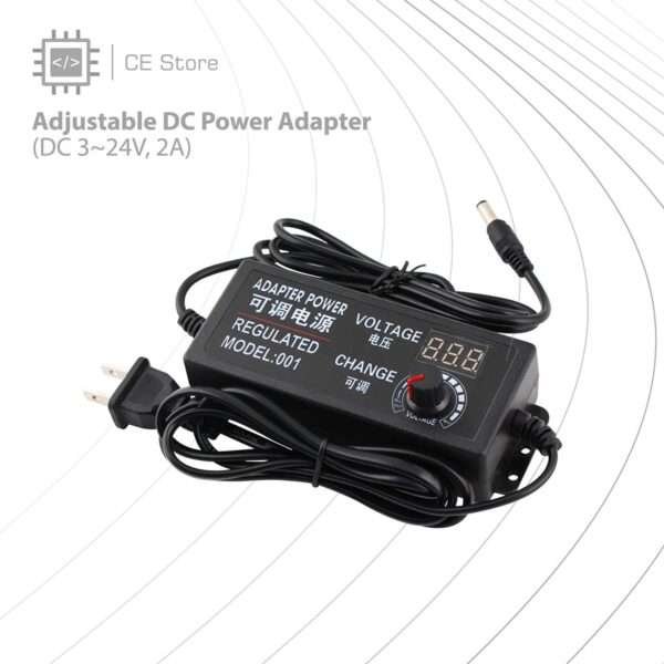 Adjustable DC Power Adapter(DC 3~24V, 2A)