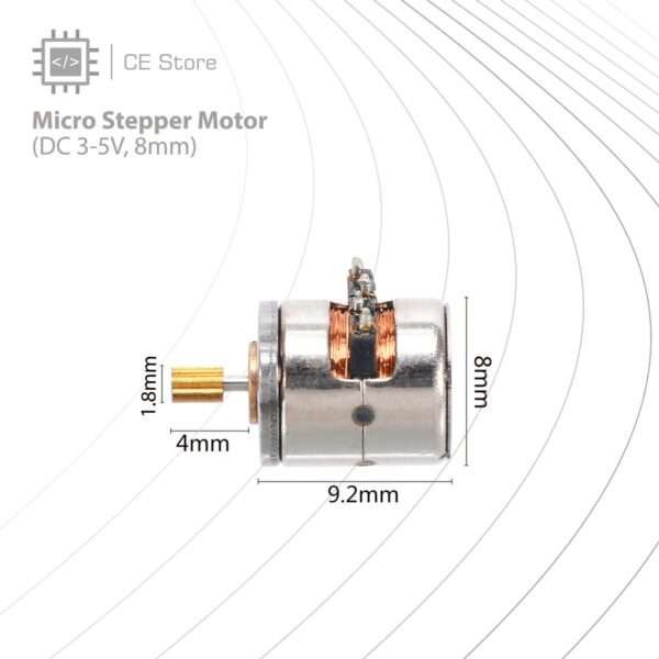 Micro Stepper Motor (DC 3-5V, 8mm) - Image 3