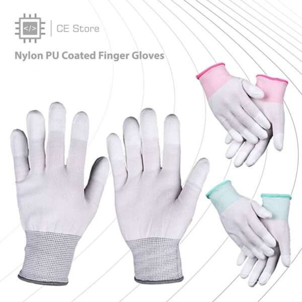 Nylon PU Coated Finger Gloves