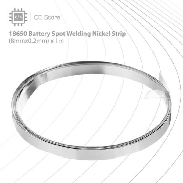 18650 Battery Spot Welding Nickel Strip (8mmx0.2mm) x 1m - Image 3