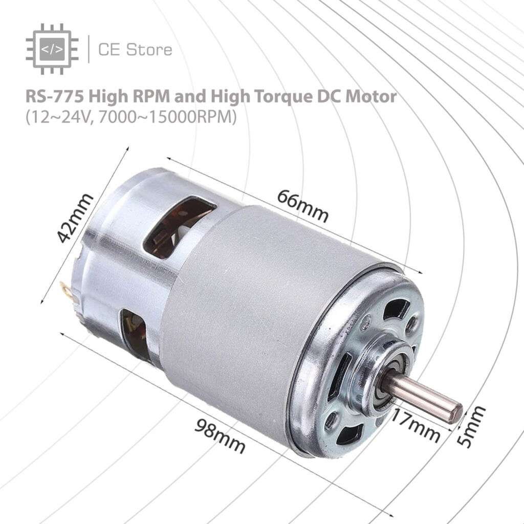 RS-775 High RPM and High Torque DC Motor (12~24V, 7000~15000RPM) | CE Store