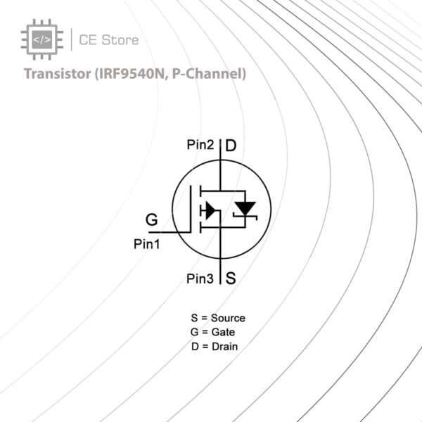 Transistor (IRF9540N, P-Channel) - Image 4